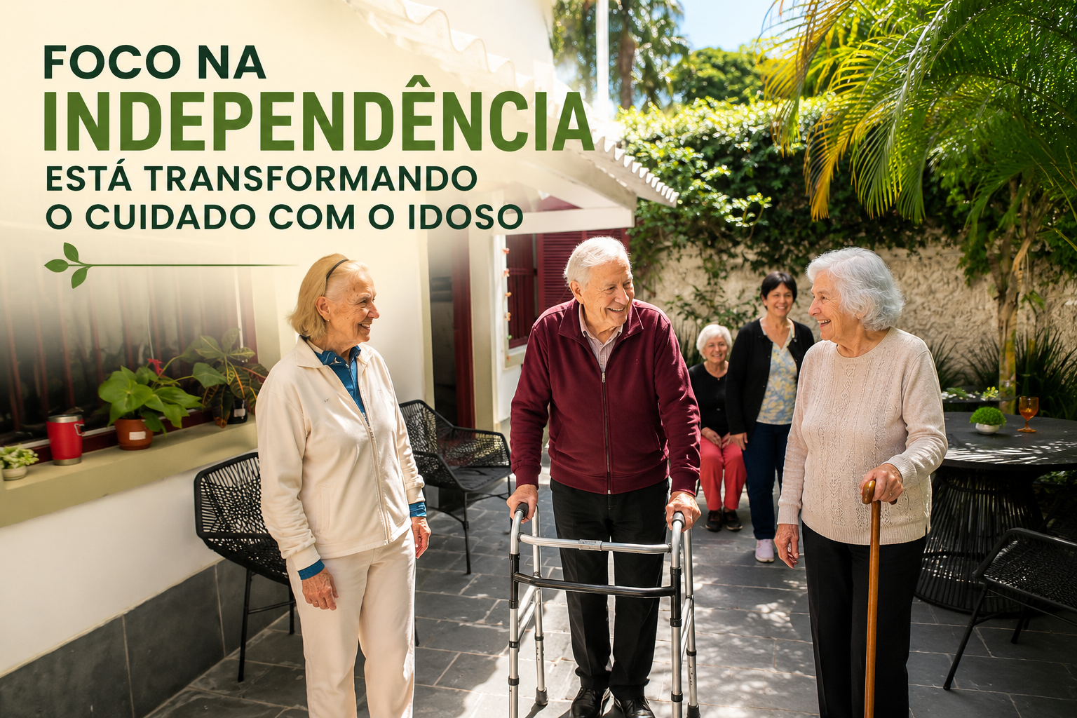 Foco na independência do idoso está transformando o cuidado: por que essa mudança faz toda a diferença?